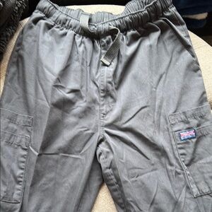 Cherokee Gray Cargo Pants with Elastic Waistband